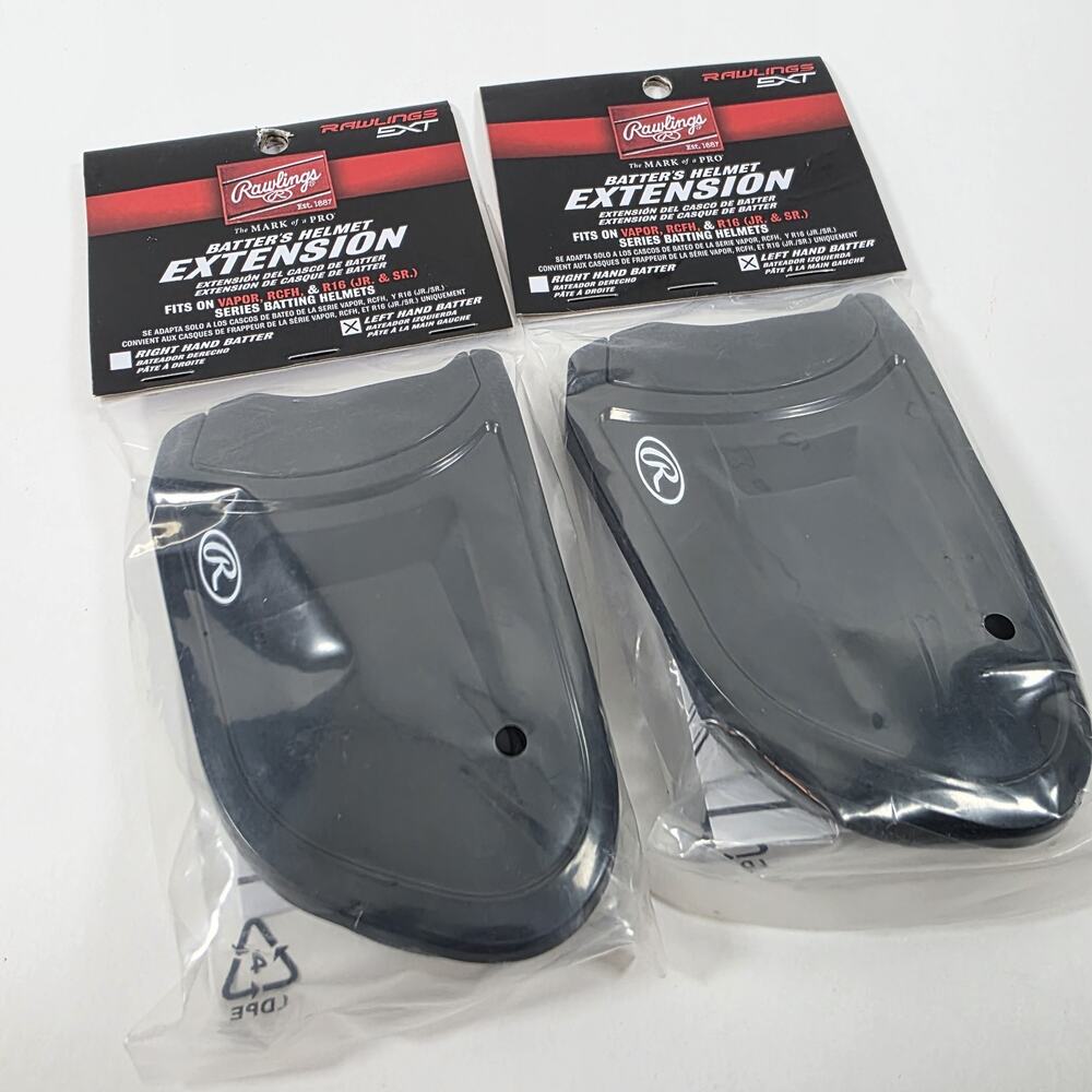 2x Rawlings EXT Left Hand Batter Helmet Extension Fits Vapor RCFH & R16 JR/SR